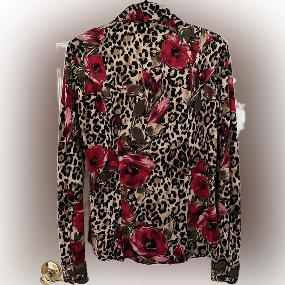Cache Animal Print Blouse Size S - Picture 4 of 7